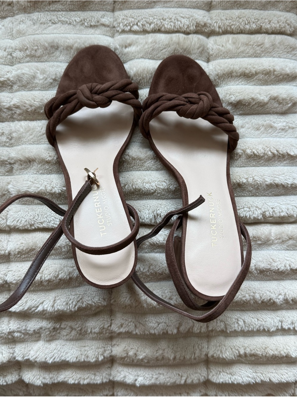 Tuckernuck with Studio McGee Brown Braided Strap block heeled Women's Sandals